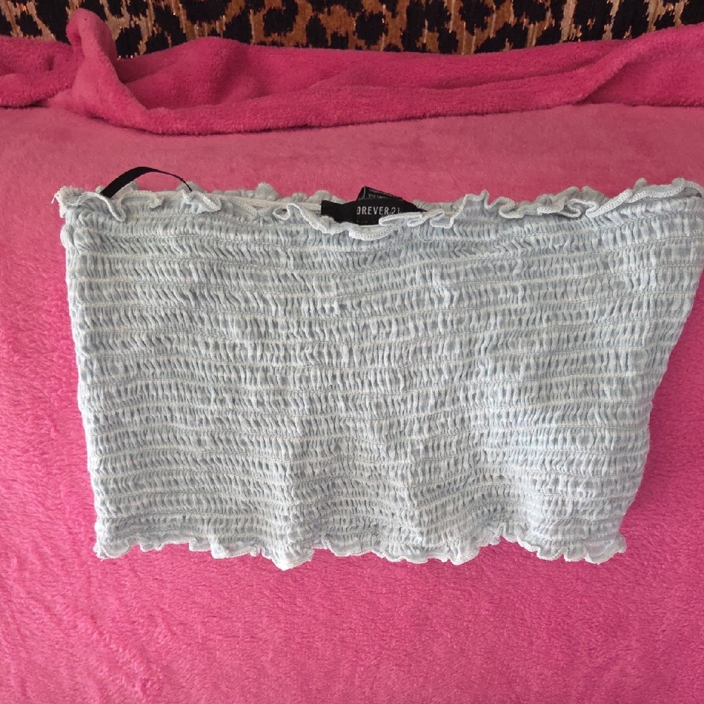 Blue/White Tube Top
